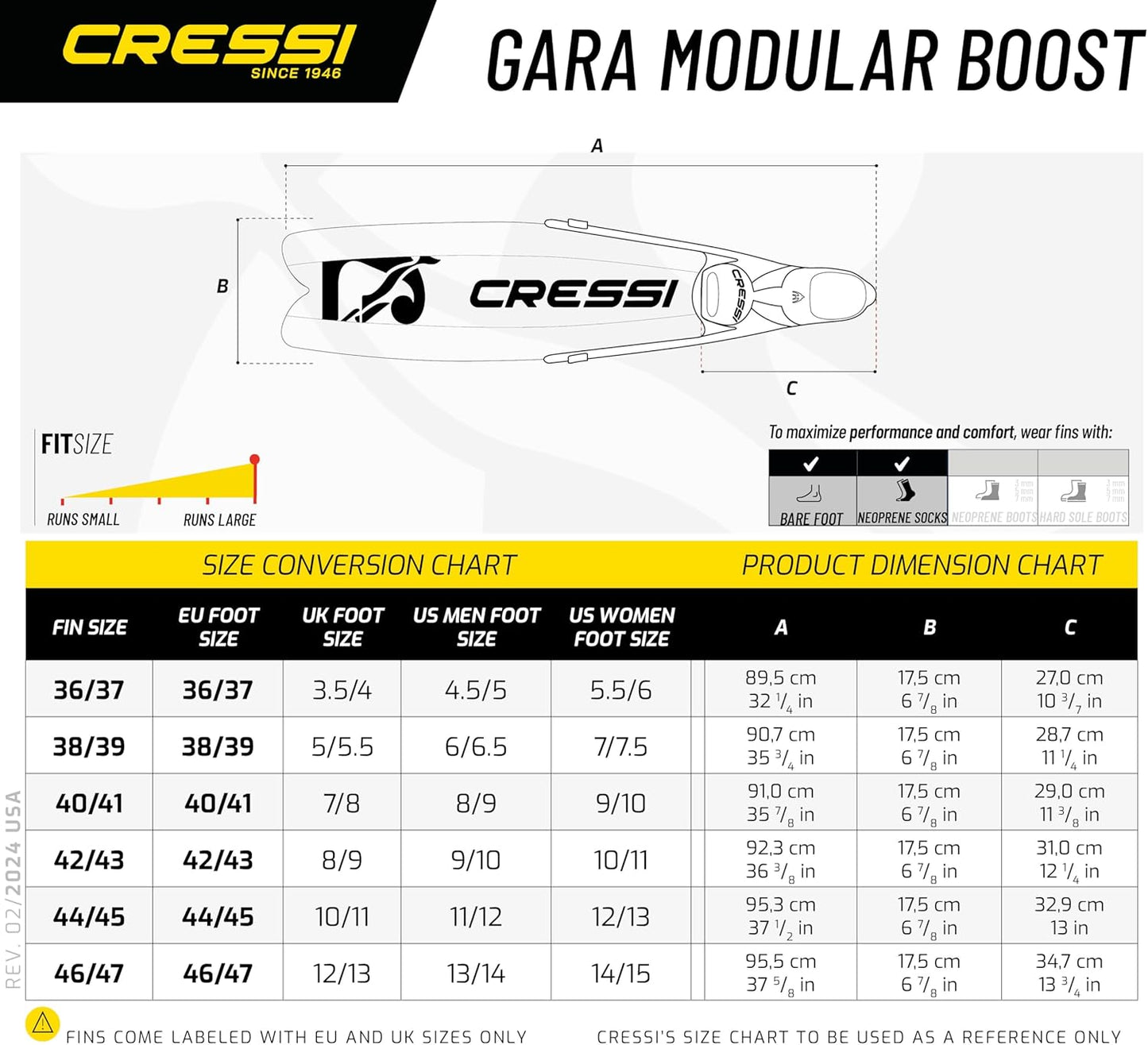Cressi Gara Modular Boost Fins