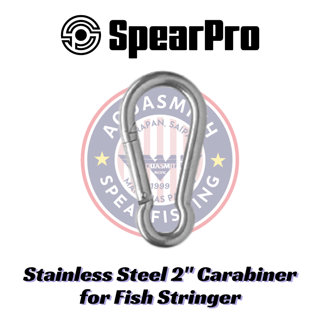 SpearPro Stainless Steel 2-Inch Carabiner (Belt Clip Type) for Fish Stringer