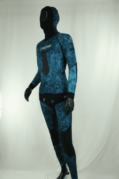 Cressi Blue Hunter 2 Pcs Mm Camouflage Wetsuits(Only Top) Wetsuit / Rashguard