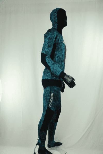 Cressi Blue Hunter 2 Pcs Mm Camouflage Wetsuits(Only Top) Wetsuit / Rashguard
