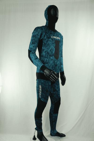 Cressi Blue Hunter 2 Pcs Mm Camouflage Wetsuits(Only Top) Wetsuit / Rashguard