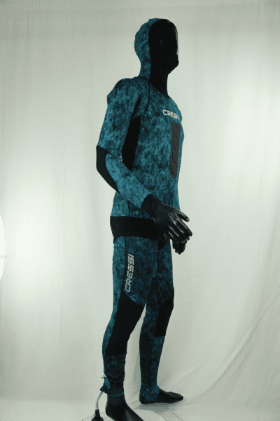Cressi Blue Hunter 2 Pcs Mm Camouflage Wetsuits(Only Top) Wetsuit / Rashguard