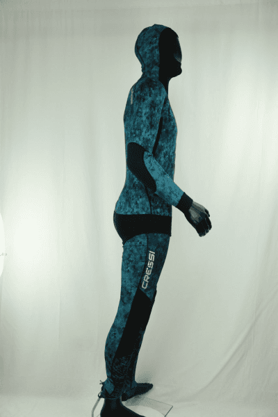 Cressi Blue Hunter 2 Pcs Mm Camouflage Wetsuits(Only Top) Wetsuit / Rashguard