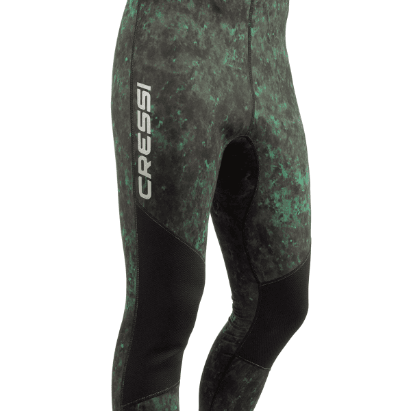 Cressi Cobia Green Camo Hooded Rash Guard - Neoprene Padded Chest Wetsuit / Rashguard