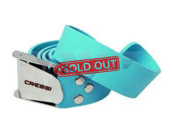 Cressi Rubber Weight Belt Quick-Release Elastic Belt Blue Belts / Stringers