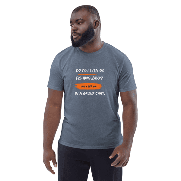 Group Chat Diver Organic Cotton T-Shirt Dark Heather Blue / S
