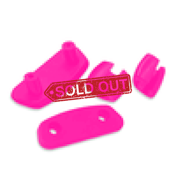 Hammerhead Fin Screw Kit With Clips (For Pair) Pink Fins