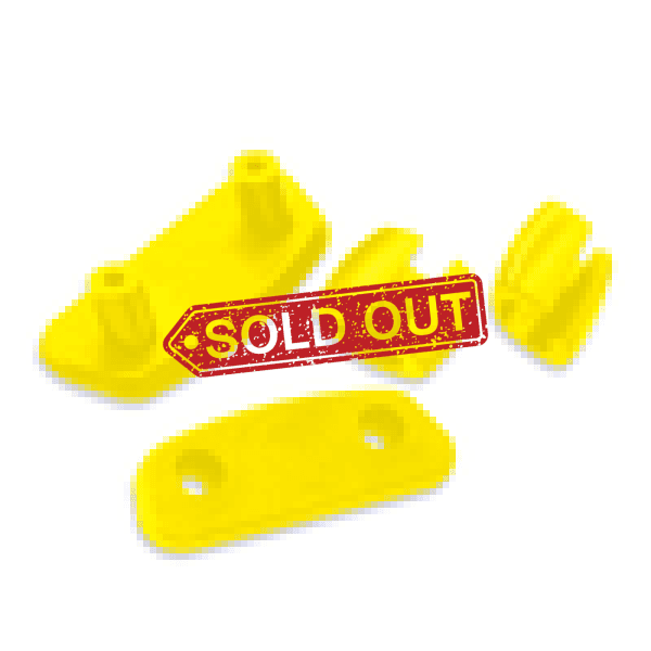 Hammerhead Fin Screw Kit With Clips (For Pair) Yellow Fins