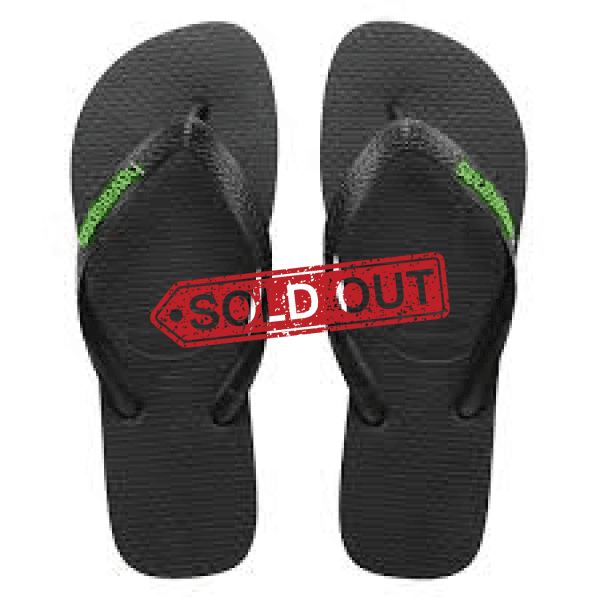 Havaianas Brasil Black / Neon Green Sandals