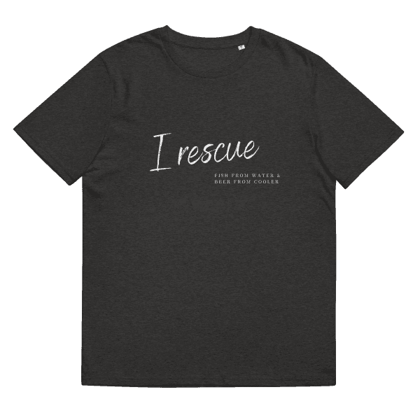 I Rescue Organic Cotton T-Shirt Dark Heather Grey / S
