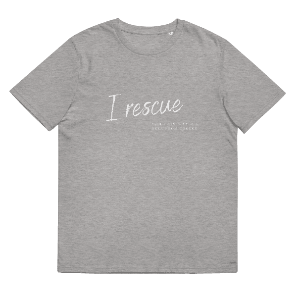 I Rescue Organic Cotton T-Shirt Heather Grey / S
