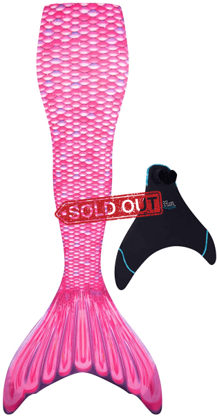 Mermaid Tails With Monofin (Pink) Pink Fins