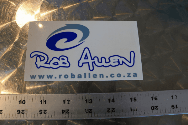 Rob Allen Stickers Clear+Logo Apparel
