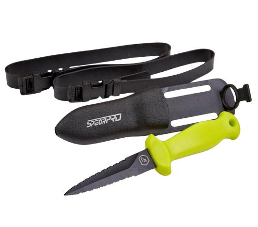 SpearPro Pike Teflon Double Serrated Dive Knife