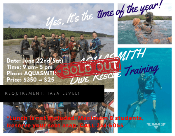 Summer Vacation Dive Rescue Training