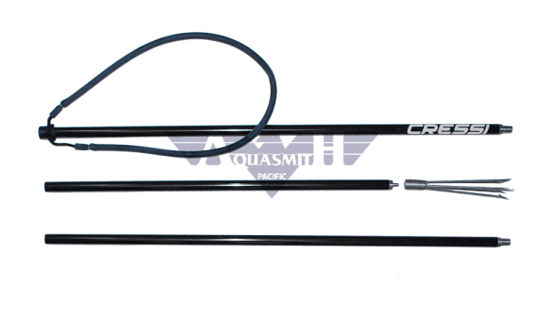Cressi Adjustable 6.5 (2 Meter) Pole Spear 3Pcs (Adult/kids) Original 5-Prongs /hand Sling