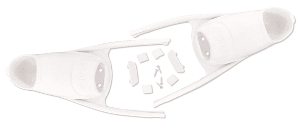 Leader Fins Foot Pocket White ( A Pair) Forza W/Assembly Kit(White/A Pair)3-4(35/36)