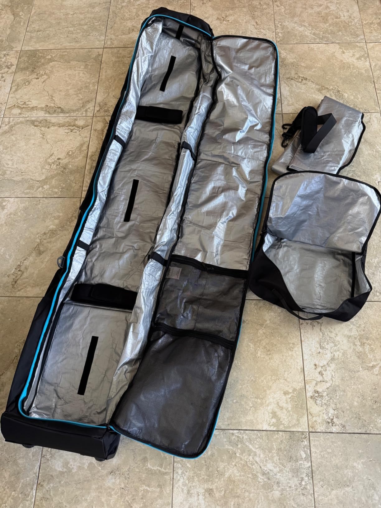 BorCeLLe Rolling Speargun Bag and Gear Bag Combo - Fully Padded  Bag with Wheels for Air Travel