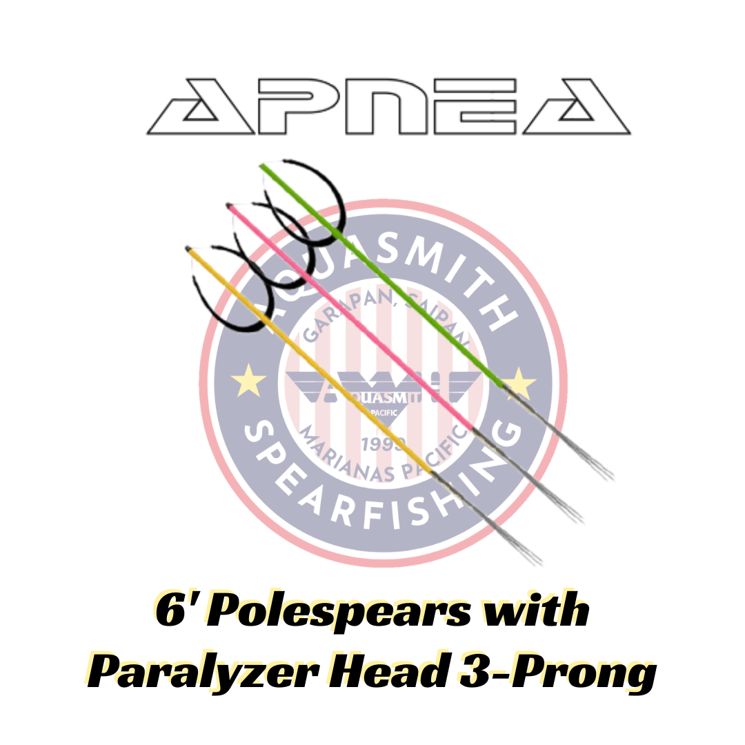 Apnea 6' Polespears with Paralyzer Head 3-Prong