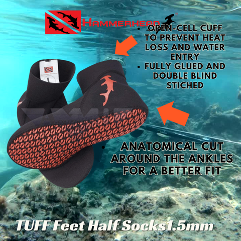Hammerhead TUFF Feet Half Socks 1.5mm
