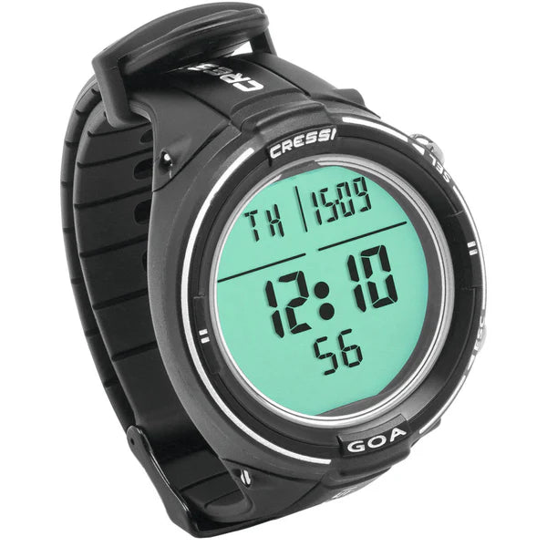 Cressi Goa Dive Watch Computer 4 Programs - Freediving, Scuba/Nitrox, Gage | Made in Italy