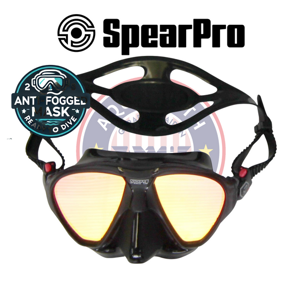 SpearPro Red Eye Mask – Pre-Treated Anti-Fog Lens | Spearfishing & Diving Mask