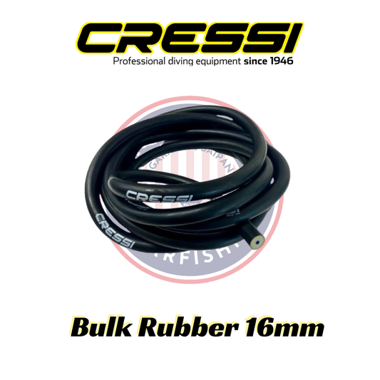 Cressi Bulk Rubber 16mm Black (per inch)