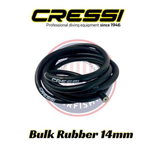 Cressi Bulk Rubber 14mm Black (per inch)
