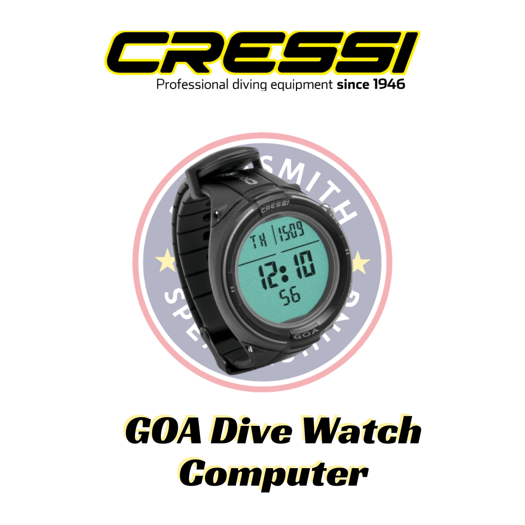 Cressi Goa Dive Watch Computer 4 Programs - Freediving, Scuba/Nitrox, Gage | Made in Italy