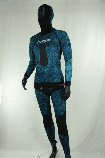 Cressi Blue Hunter 2 Pcs Mm Camouflage Wetsuits(Only Top) Wetsuit / Rashguard