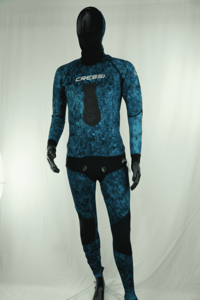 Cressi Blue Hunter 2 Pcs Mm Camouflage Wetsuits(Only Top) Wetsuit / Rashguard