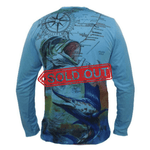 Uv Microfiber Moisture Wicking Fishing Long-Sleeve Shirt S / Blue Apparel