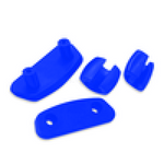 Hammerhead Fin Screw Kit With Clips (For Pair) Blue Fins